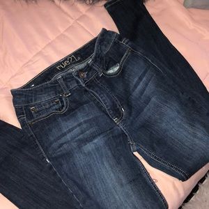 Dark wash blue jeans